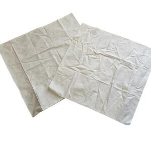 Set of 2 100% Cotton 31" Square Lightweight Pillow Shams White Floral